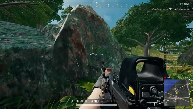 PUBG wallhack skeleton ESP through rock cover