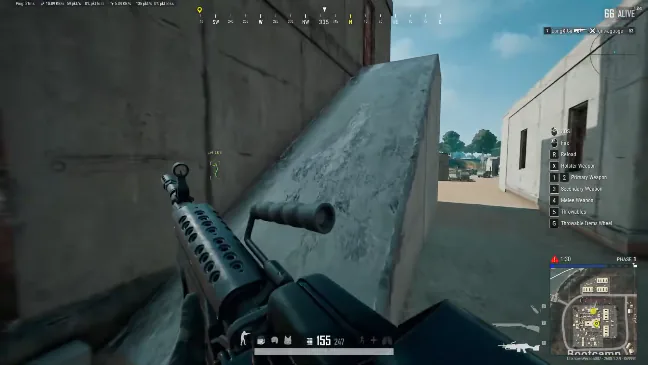PUBG Bootcamp ESP box while holding M249